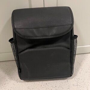 Large Car Console Garbage Can and Organizer - Velcro, Mesh Sides, Front Pocket